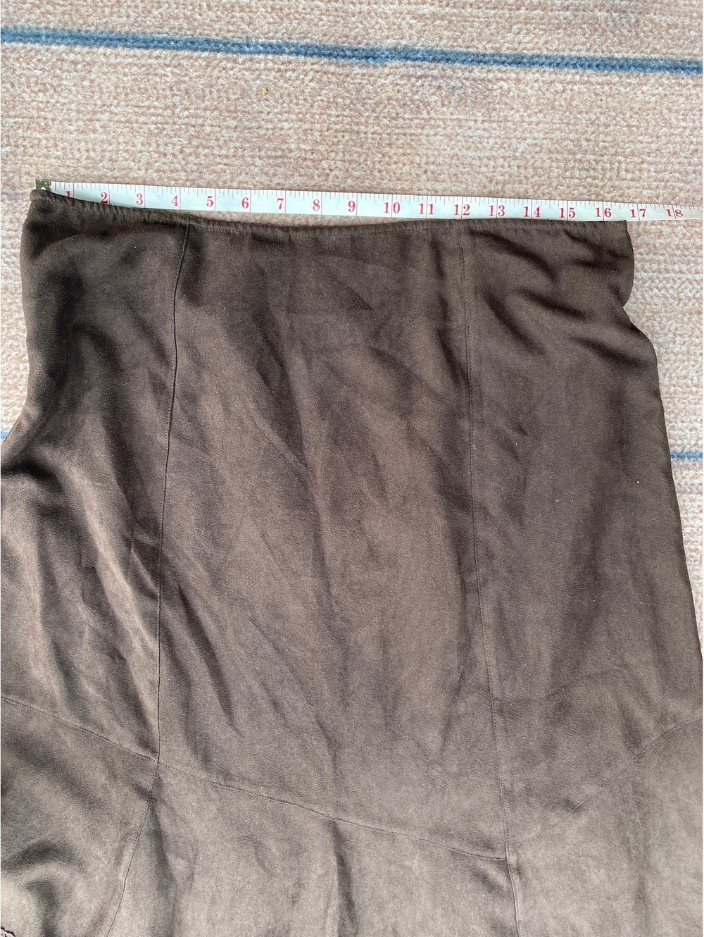 Espresso brown asymmetrical lace trim skirt RQT size 12 western indie sleaze Y2K - Picture 5 of 6